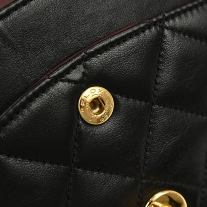 Chanel Black Lambskin Medium Classic Double Flap Shoulder Bag