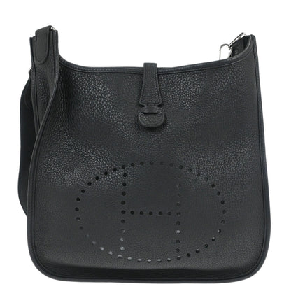Hermes Black Taurillon Clemence Evelyne 3 29 PM Shoulder Bag