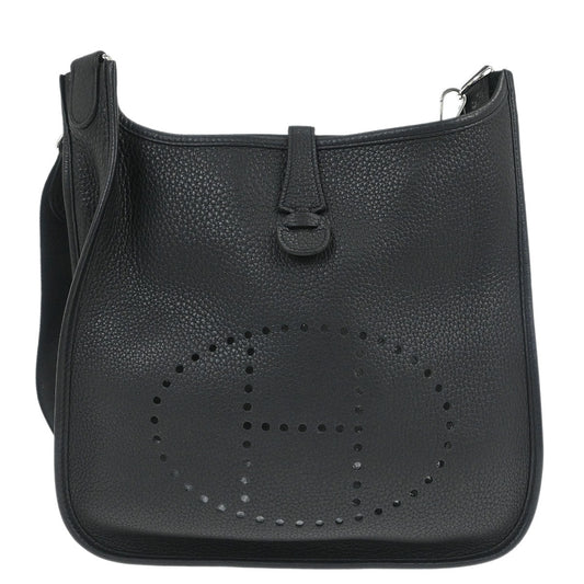 Hermes Black Taurillon Clemence Evelyne 3 29 PM Shoulder Bag