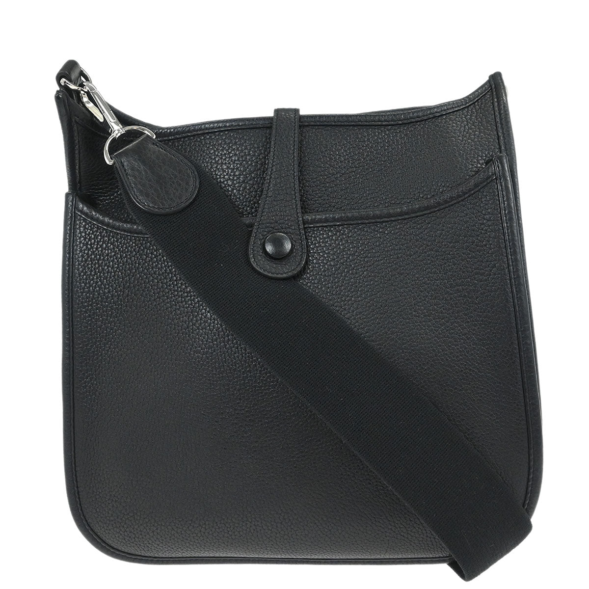 Hermes Black Taurillon Clemence Evelyne 3 29 PM Shoulder Bag