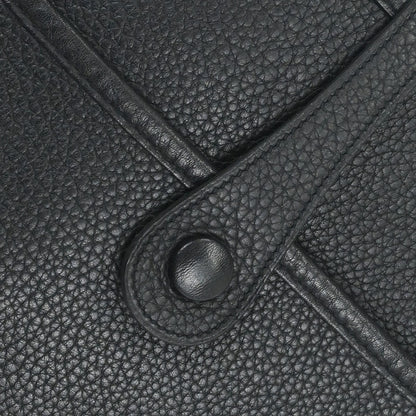 Hermes Black Taurillon Clemence Evelyne 3 29 PM Shoulder Bag