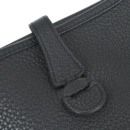 Hermes Black Taurillon Clemence Evelyne 3 29 PM Shoulder Bag