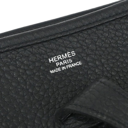 Hermes Black Taurillon Clemence Evelyne 3 29 PM Shoulder Bag