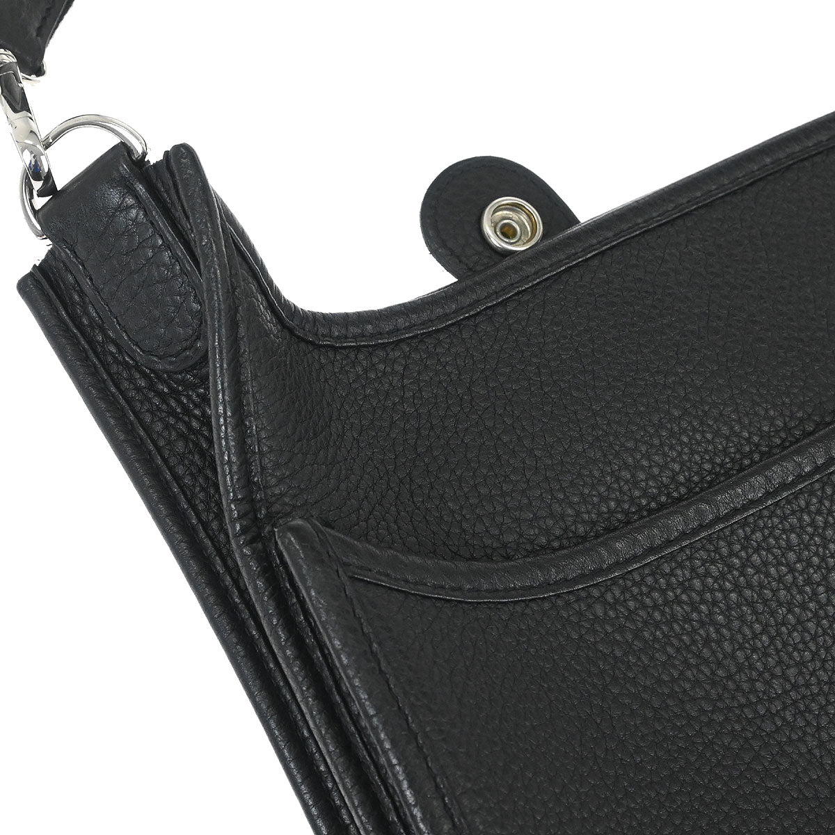 Hermes Black Taurillon Clemence Evelyne 3 29 PM Shoulder Bag