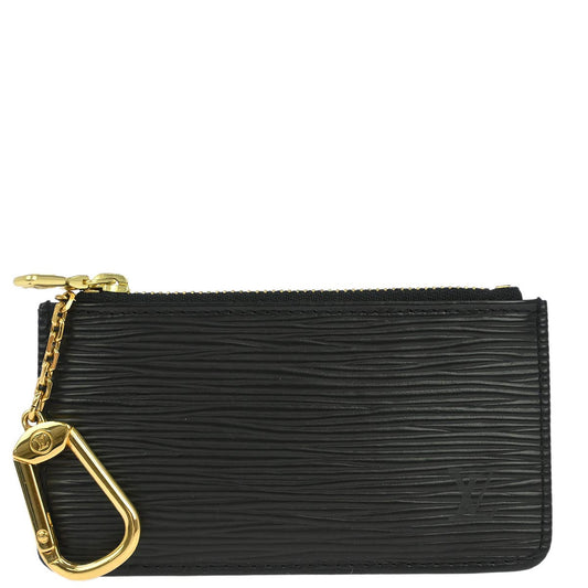Louis Vuitton 2003 Black Epi Pochette Cles Coin Purse M63802