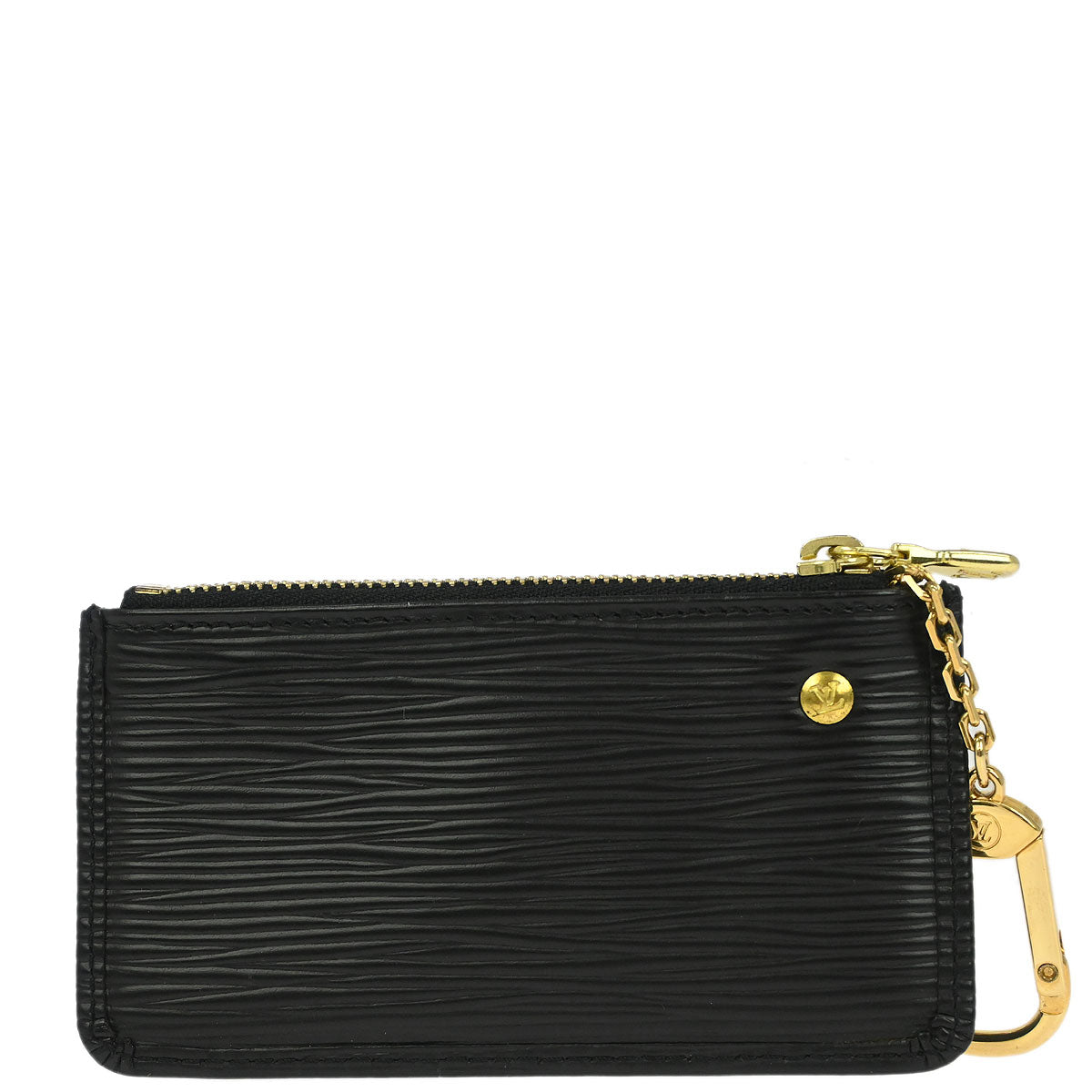 Louis Vuitton 2003 Black Epi Pochette Cles Coin Purse M63802