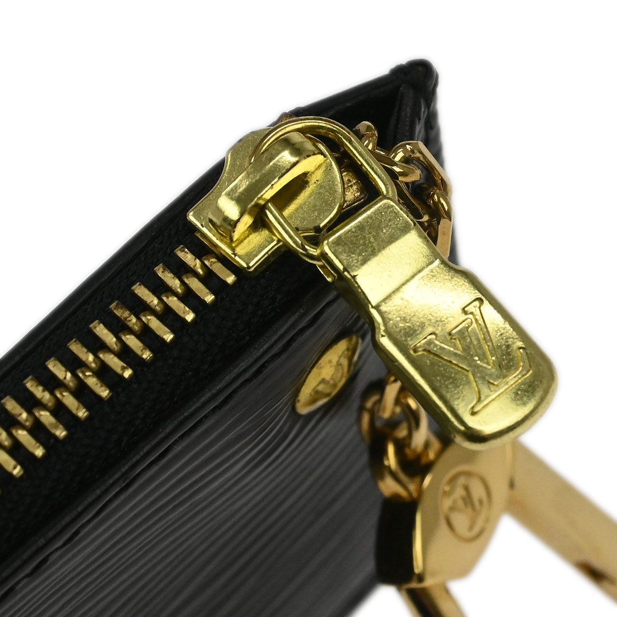 Louis Vuitton 2003 Black Epi Pochette Cles Coin Purse M63802