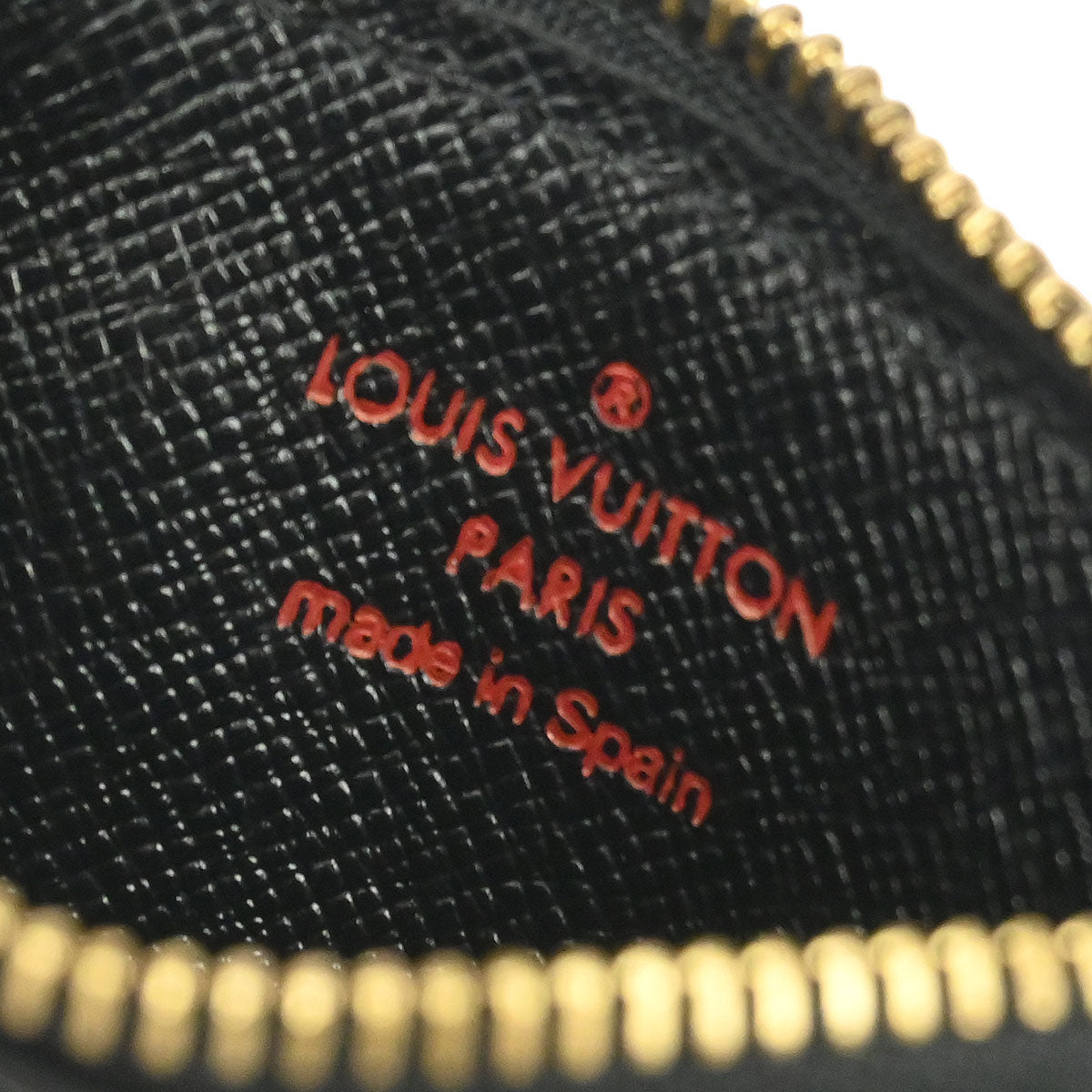 Louis Vuitton 2003 Black Epi Pochette Cles Coin Purse M63802
