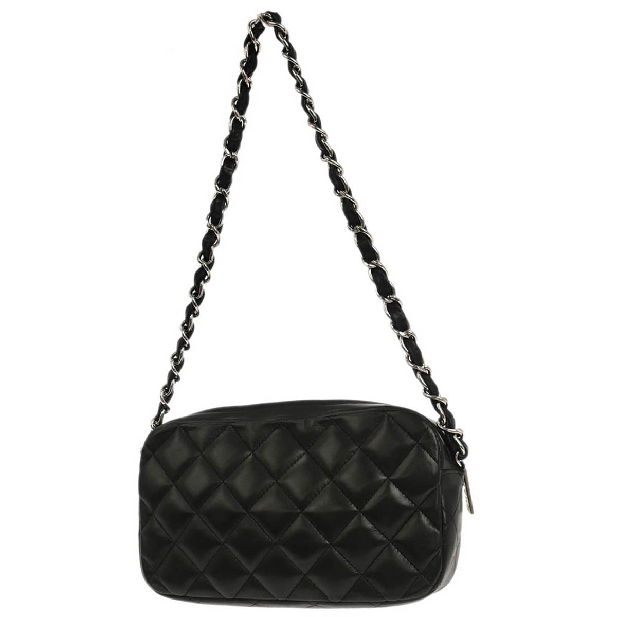 Chanel 2005-2006 Black Lambskin Chain Handbag