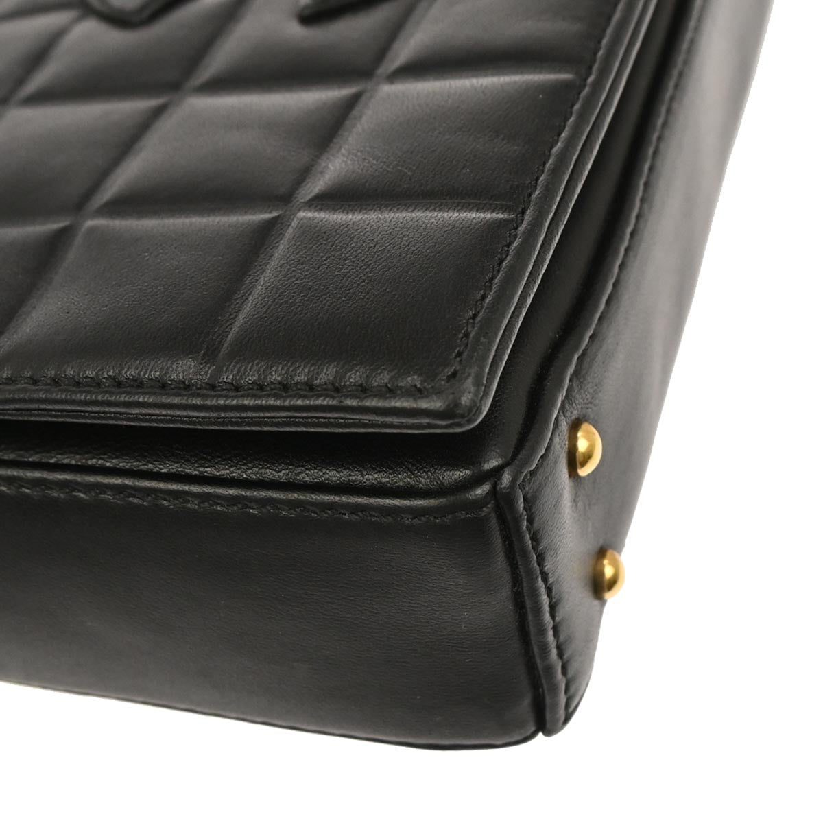 Chanel Black Lambskin Choco Bar Shoulder Bag