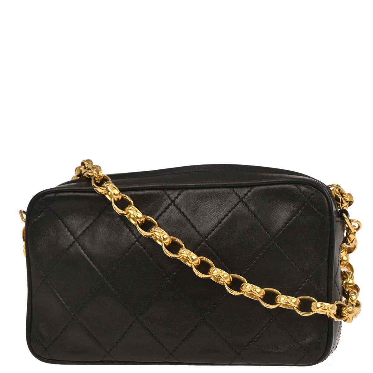 Chanel 1991-1994 Black Lambskin Camera Bag