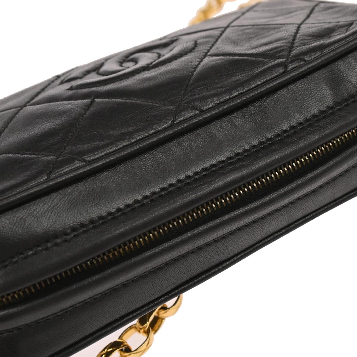 Chanel 1991-1994 Black Lambskin Camera Bag