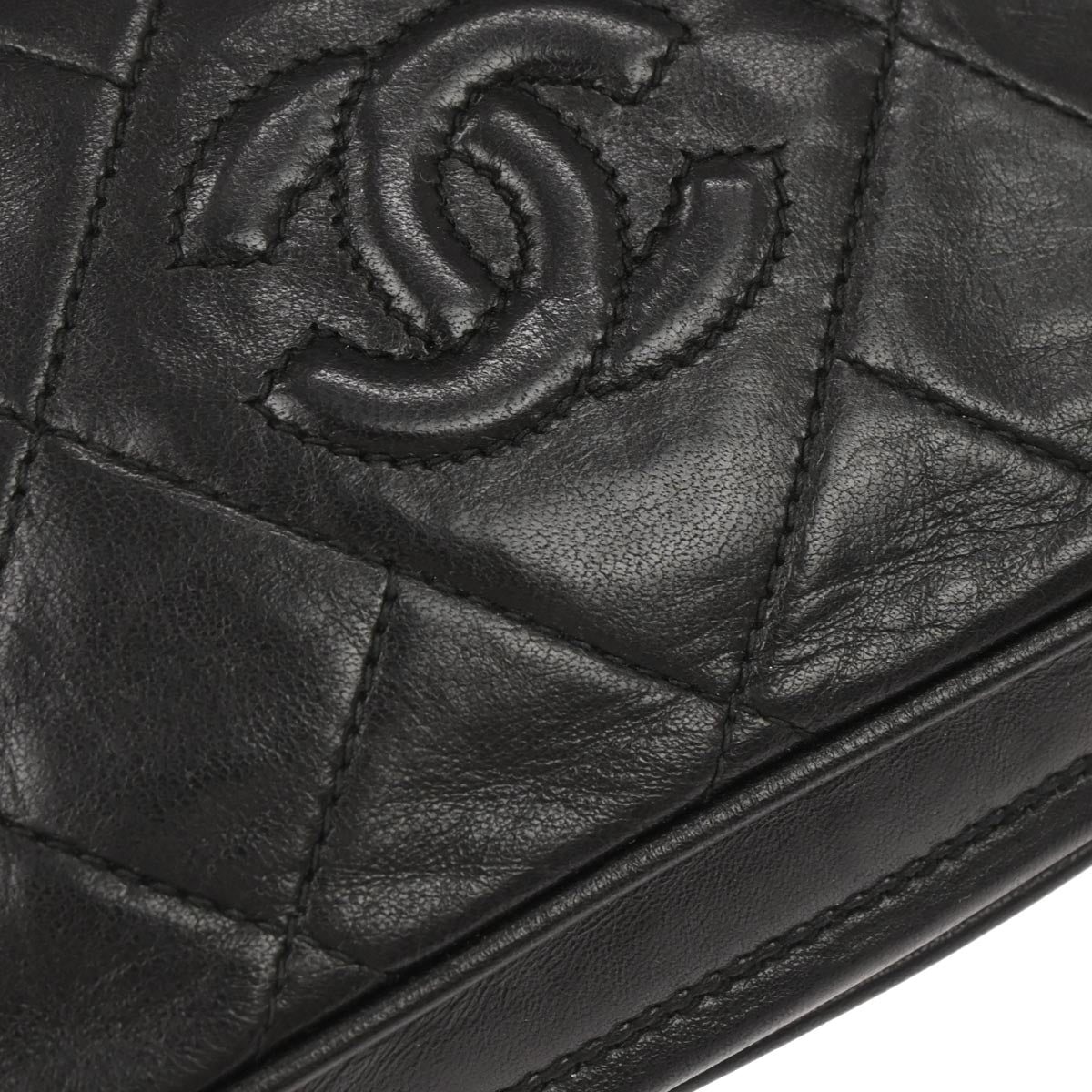 Chanel 1991-1994 Black Lambskin Camera Bag