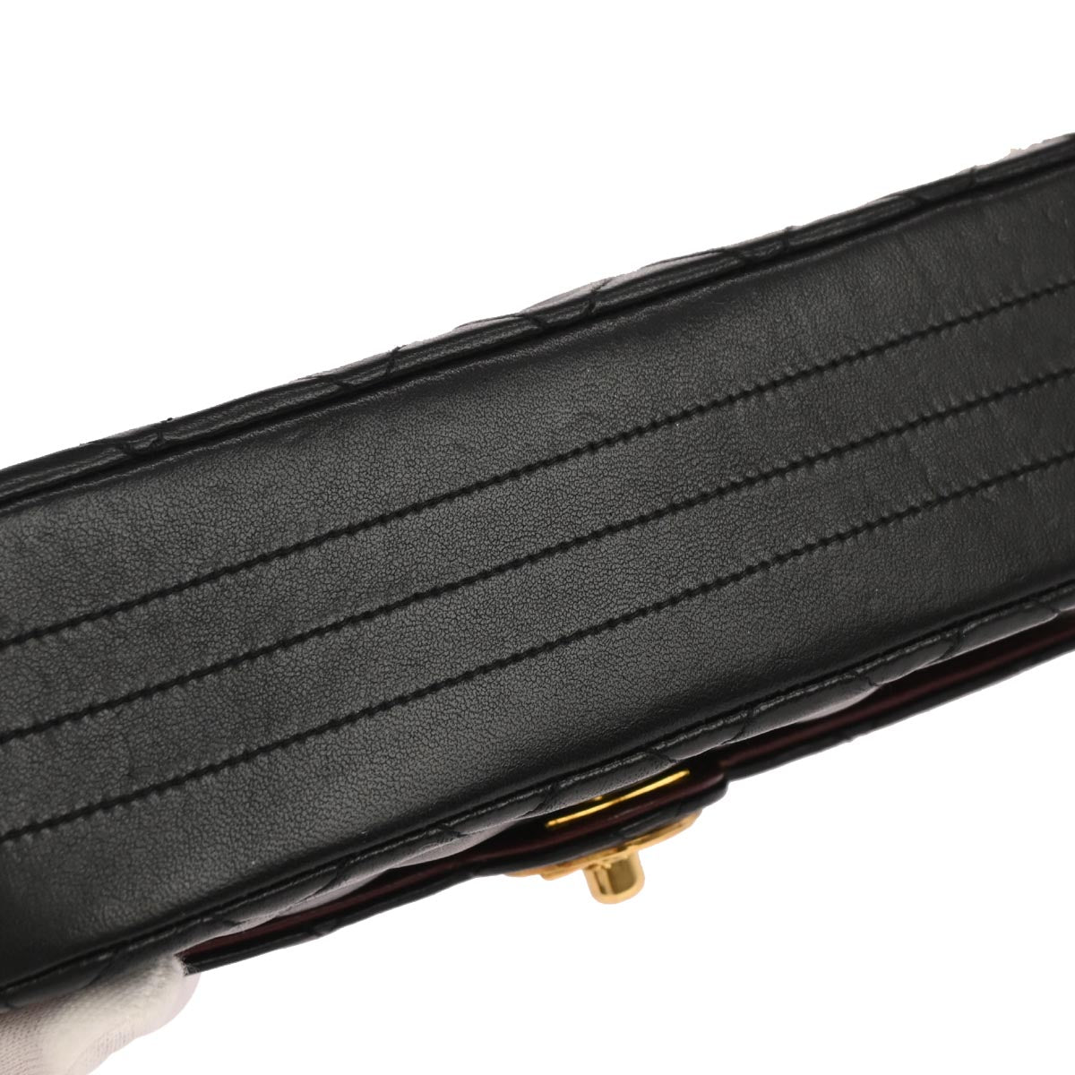 Chanel 1989-1991 Black Lambskin Shoulder Bag