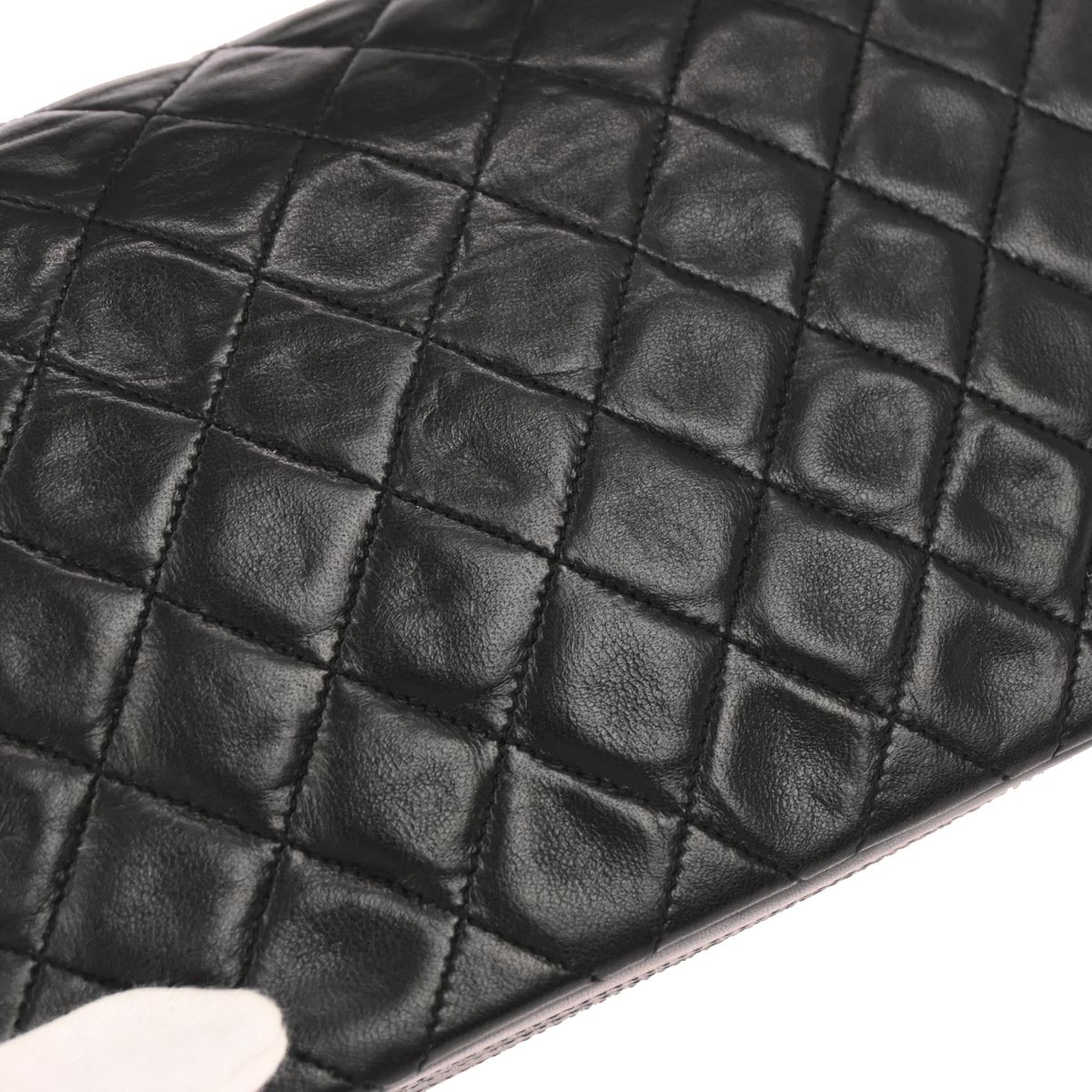 Chanel 1989-1991 Black Lambskin Shoulder Bag