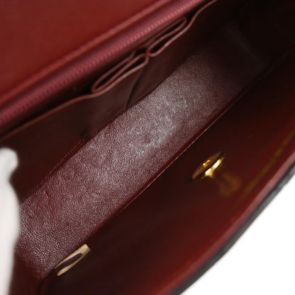 Chanel 1989-1991 Black Lambskin Shoulder Bag