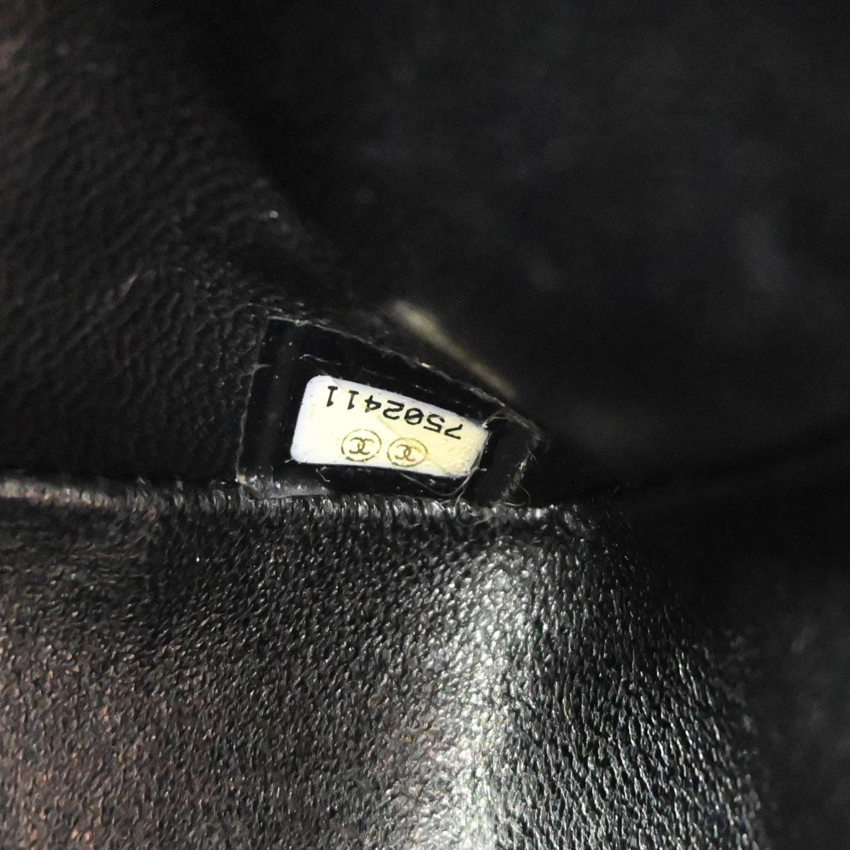 Chanel 2002-2003 Black Caviar Skin Small Classic Double Flap Shoulder Bag