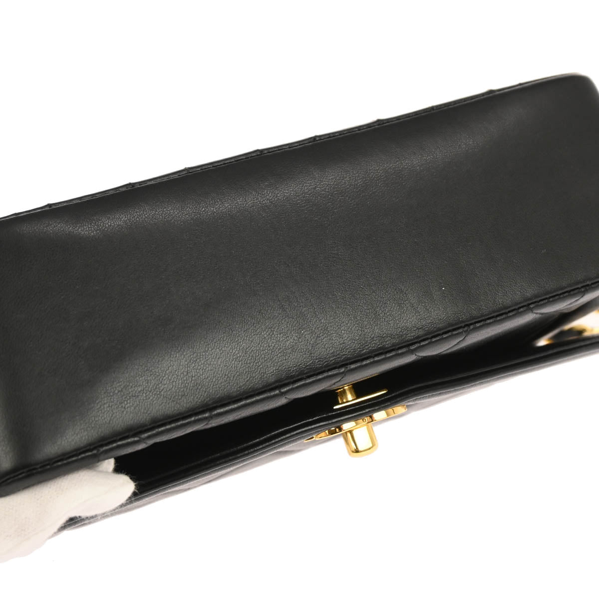 Chanel 1991-1994 Black Lambskin Small Diana Shoulder Bag