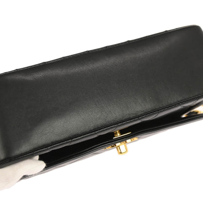 Chanel 1991-1994 Black Lambskin Small Diana Shoulder Bag