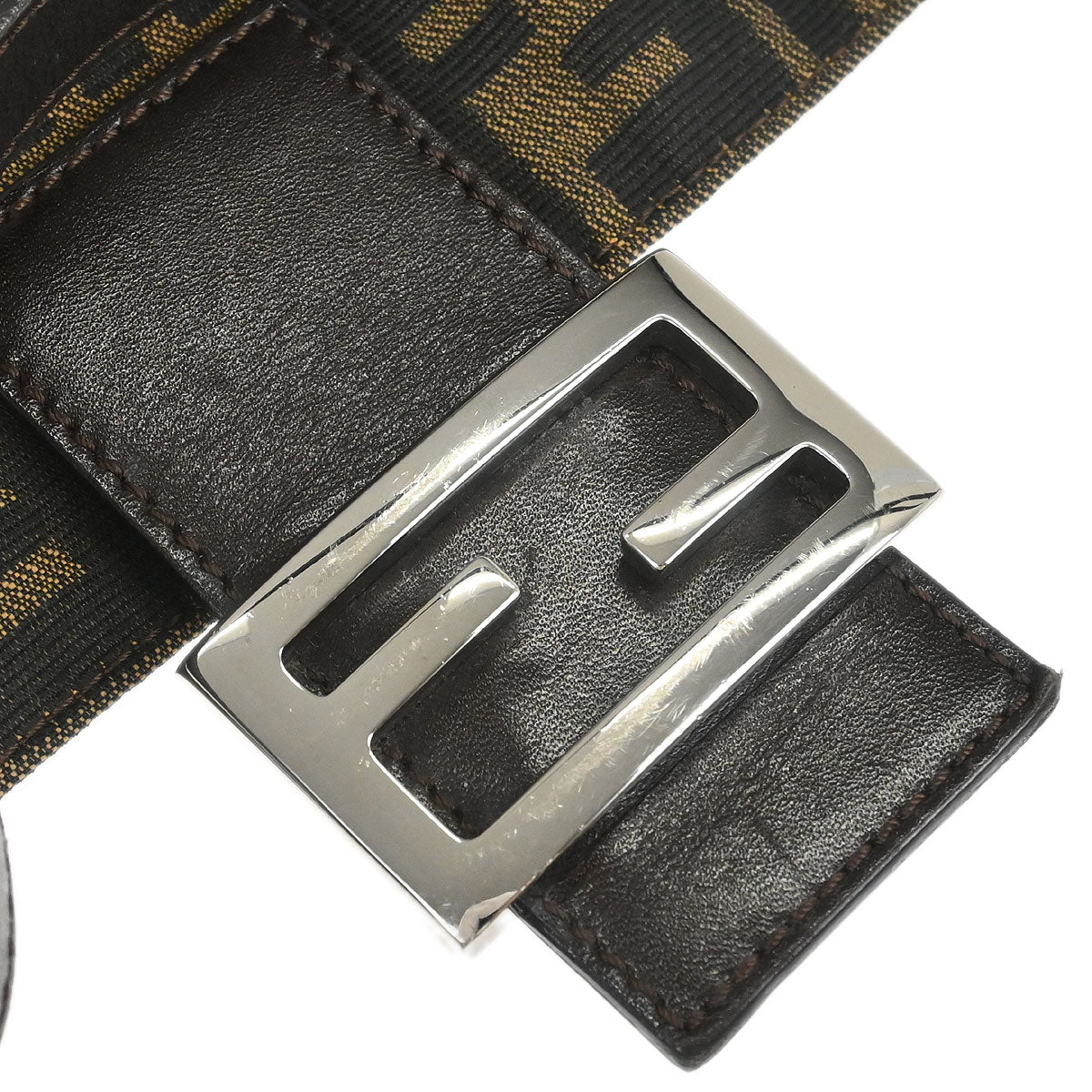 Fendi Brown Zucca Baguette Handbag