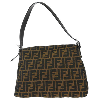 Fendi Brown Canvas Zucca Mamma Baguette Handbag