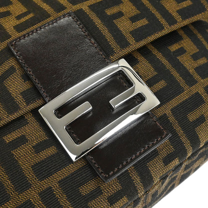 Fendi Brown Canvas Zucca Mamma Baguette Handbag