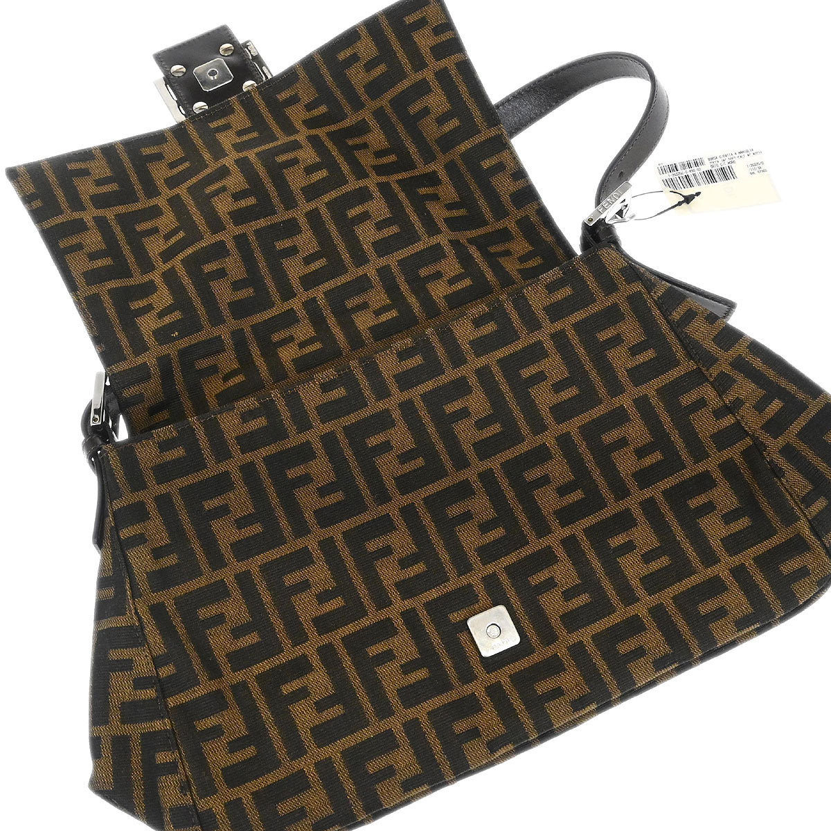 Fendi Brown Canvas Zucca Mamma Baguette Handbag