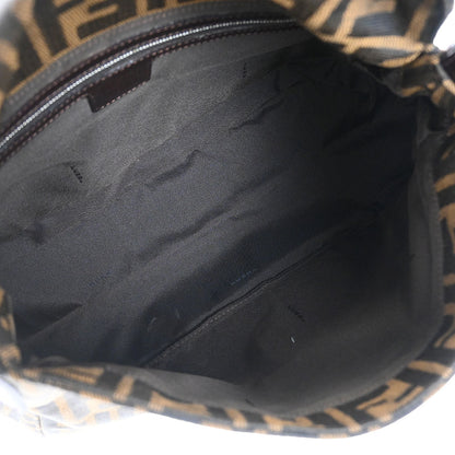 Fendi Brown Canvas Zucca Mamma Baguette Handbag