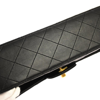 Chanel Black Lambskin Small Classic Double Flap Shoulder Bag