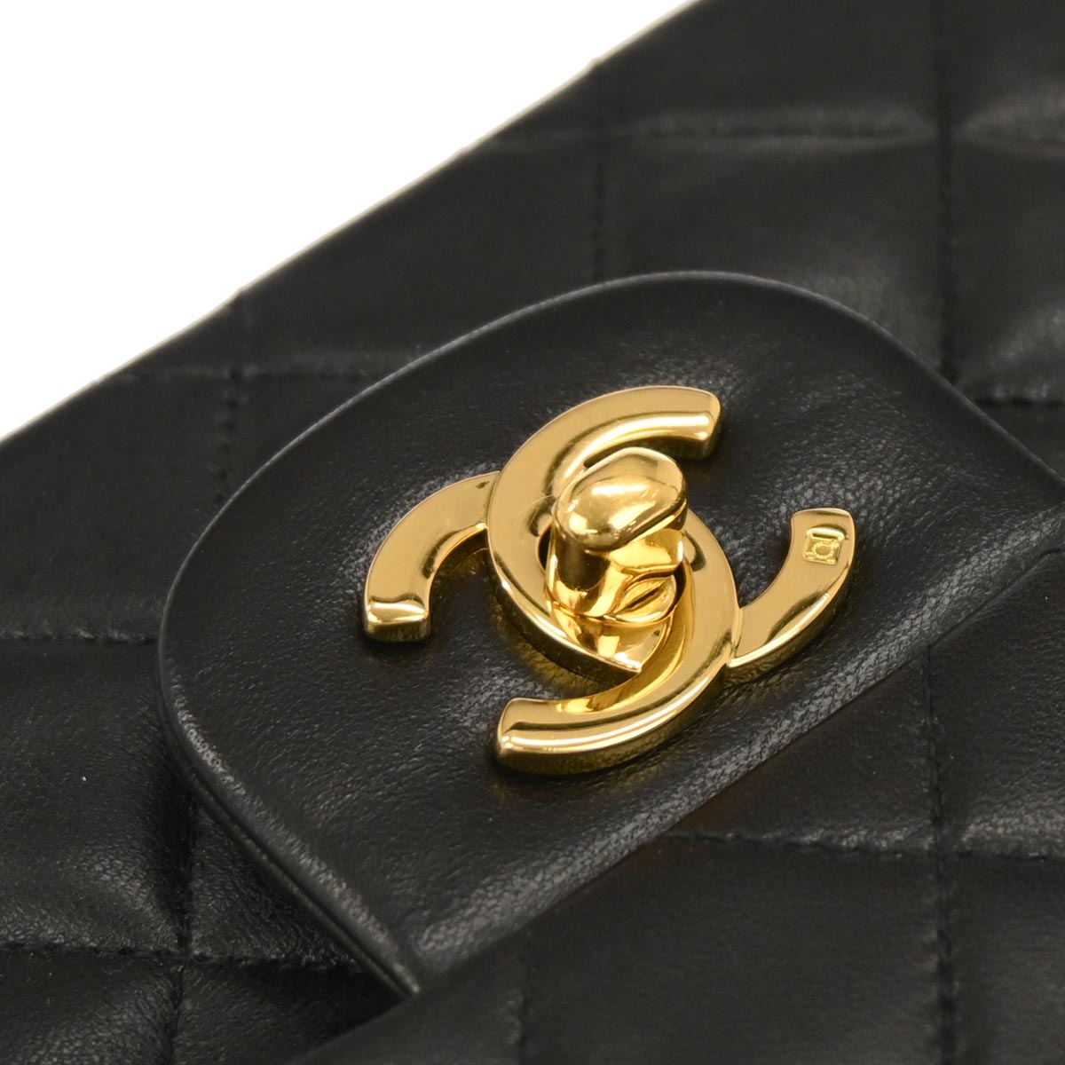 Chanel Black Lambskin Small Classic Double Flap Shoulder Bag