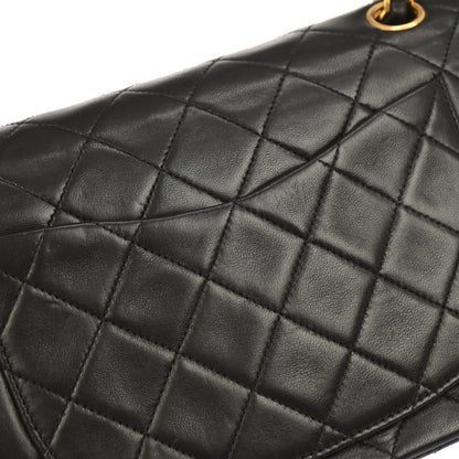 Chanel Black Lambskin Small Classic Double Flap Shoulder Bag