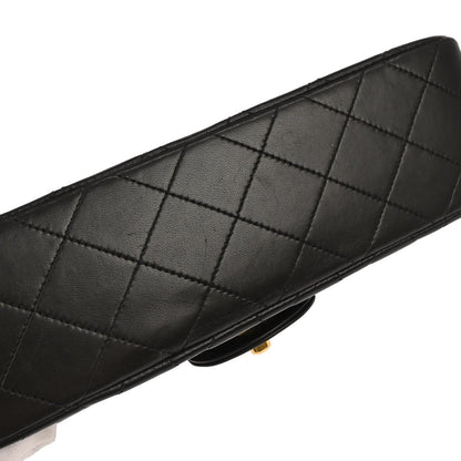 Chanel Black Lambskin Small Classic Double Flap Shoulder Bag