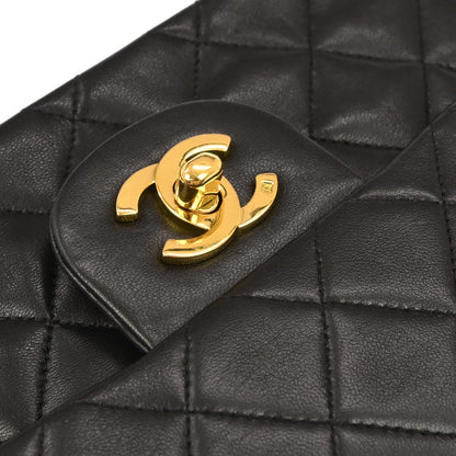 Chanel Black Lambskin Small Classic Double Flap Shoulder Bag