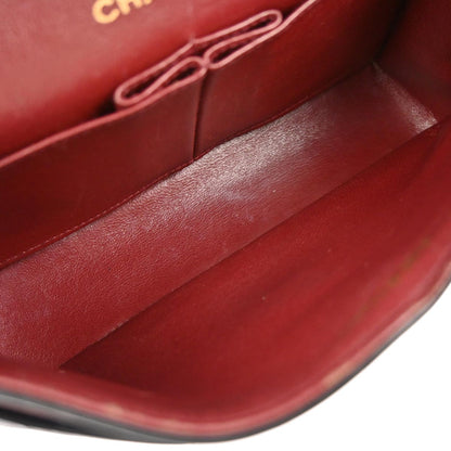 Chanel 1996-1997 Black Lambskin Small Classic Double Flap Shoulder Bag