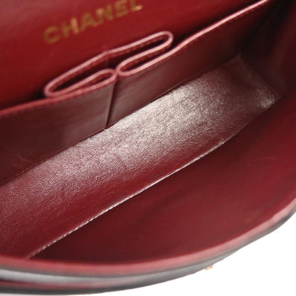 Chanel 1994-1996 Black Lambskin Small Classic Double Flap Shoulder Bag