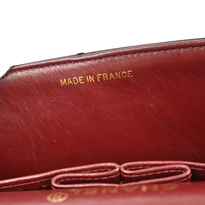 Chanel 1994-1996 Black Lambskin Small Classic Double Flap Shoulder Bag