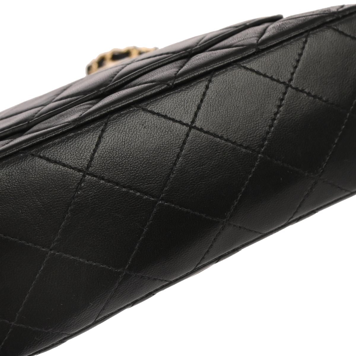 Chanel Black Lambskin Mini Classic Square Flap Shoulder Bag 17