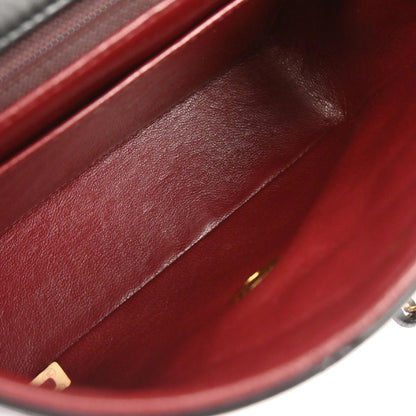 Chanel 1989-1991 Black Lambskin Mini Classic Square Flap Shoulder Bag 17