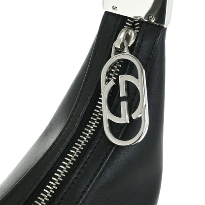 Gucci Black Leather Hobo Handbag