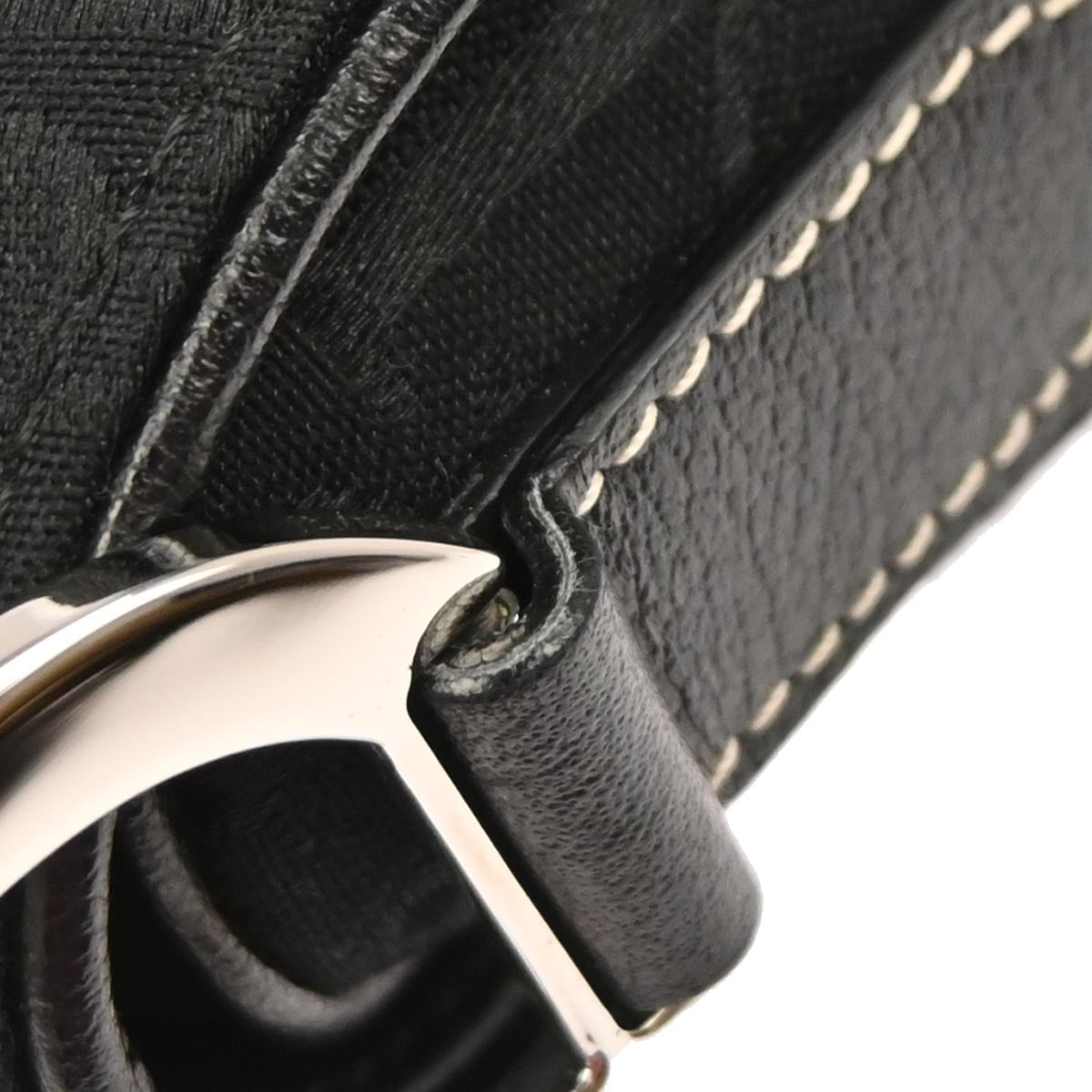 Christian Dior Black Trotter Floral Saddle Handbag