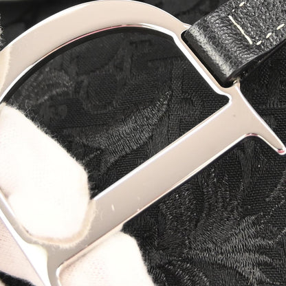 Christian Dior Black Trotter Floral Saddle Handbag