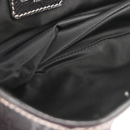 Christian Dior Black Trotter Floral Saddle Handbag