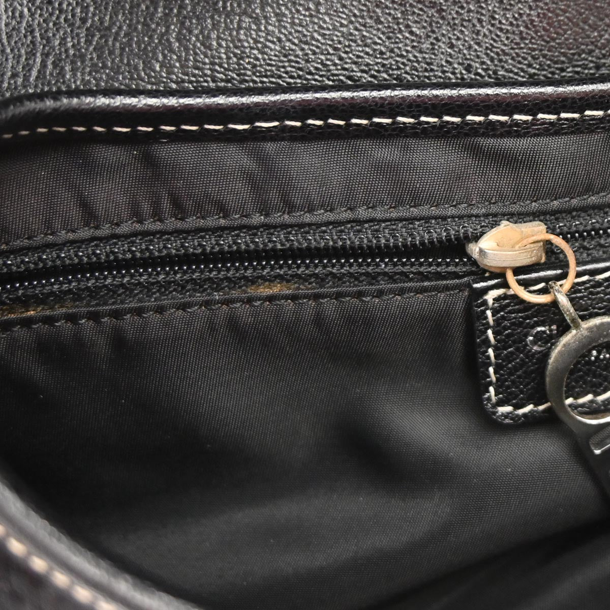 Christian Dior Black Trotter Floral Saddle Handbag