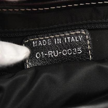 Christian Dior Black Trotter Floral Saddle Handbag