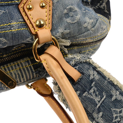 Louis Vuitton 2007 Blue Monogram Denim Patchwork Bowly Handbag M95376