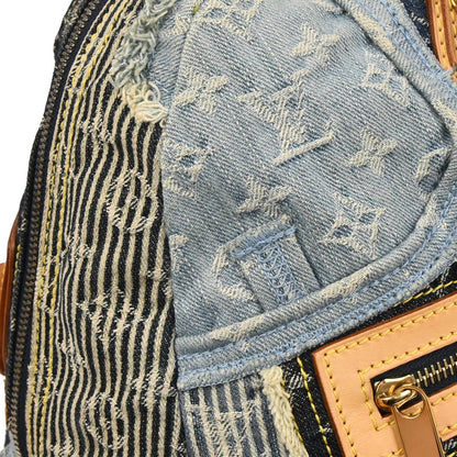Louis Vuitton 2007 Blue Monogram Denim Patchwork Bowly Handbag M95376