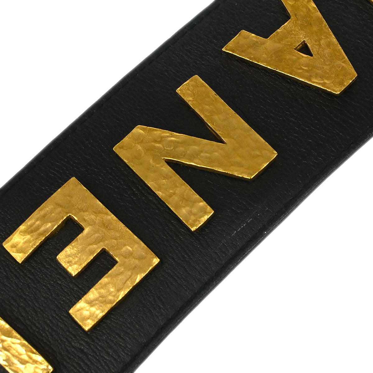 Chanel Belt Black Leather #70/28 93A Small Good