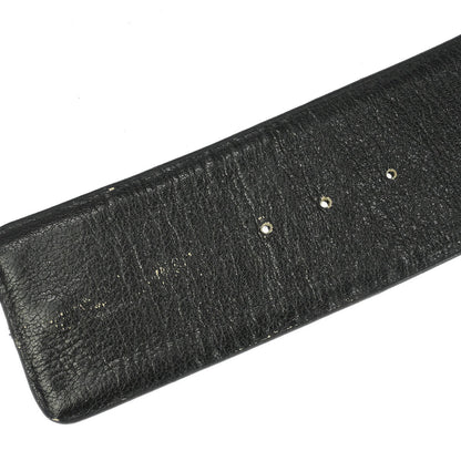 Chanel Belt Black Leather #70/28 93A Small Good