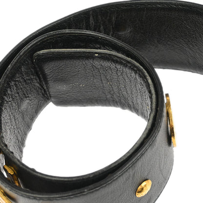 Chanel Belt Black Leather #70/28 93A Small Good