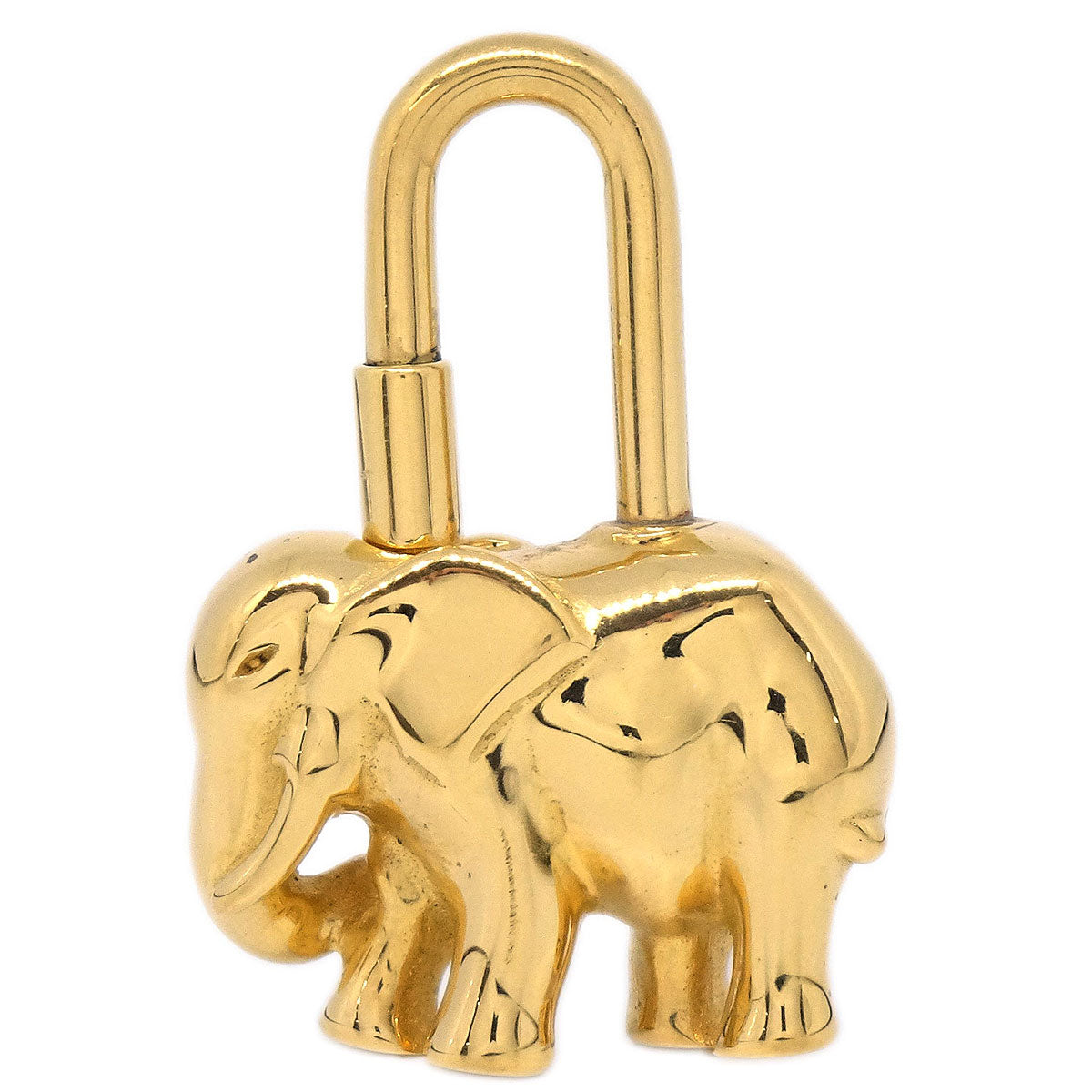 Hermes 1988 Elephant Cadena Gold Small Good